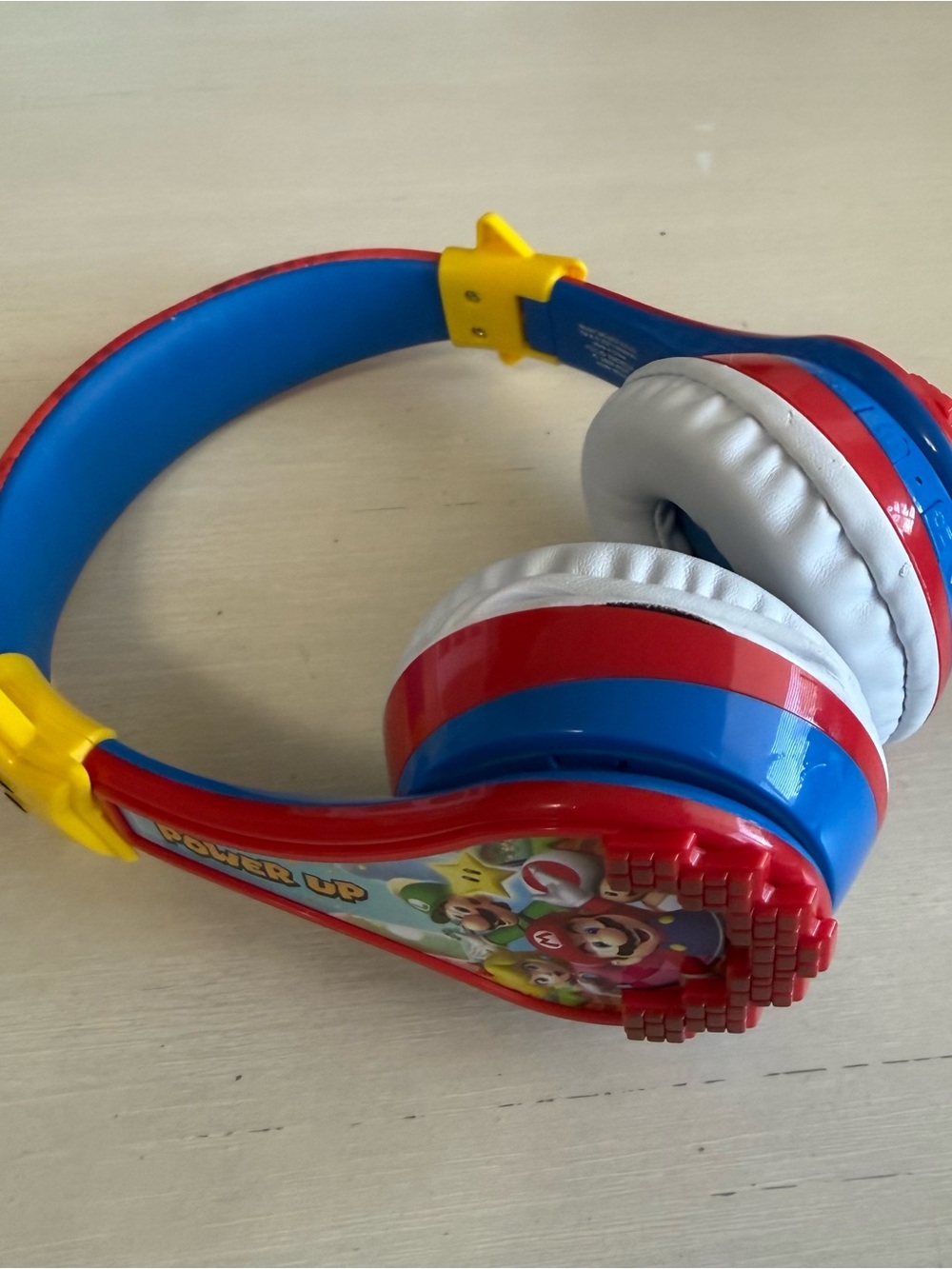 Super Mario “Power Up” Bluetooth Wireless Kids Headphones(Tested & Working!)